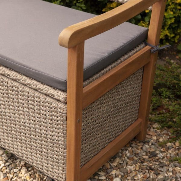 Alderley Rattan Storage Bench - Natural - Image 5