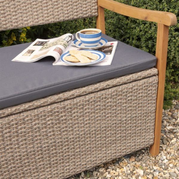 Alderley Rattan Storage Bench - Natural - Image 6