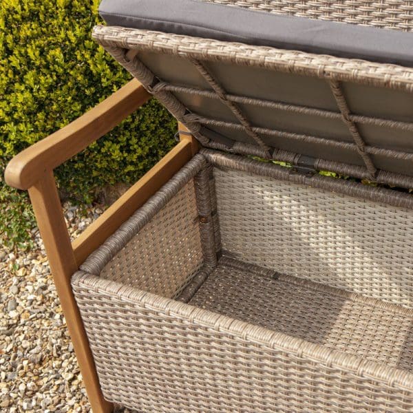 Alderley Rattan Storage Bench - Natural - Image 7