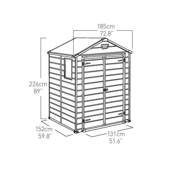 Keter Manor 6x5 Plastic Shed - Image 10