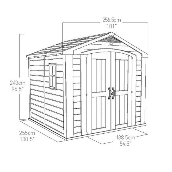 Keter Factor 8x8 Plastic Shed - Image 12