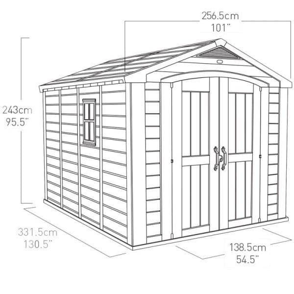 Keter Factor 8x11 Plastic Shed - Image 11