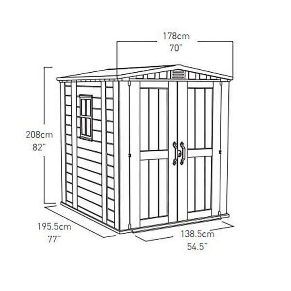 Keter Factor 6x6 Plastic Shed - Image 11