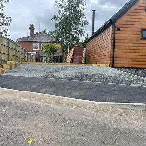 Gravel Grids Filled To Finish Gravel Driveway Install