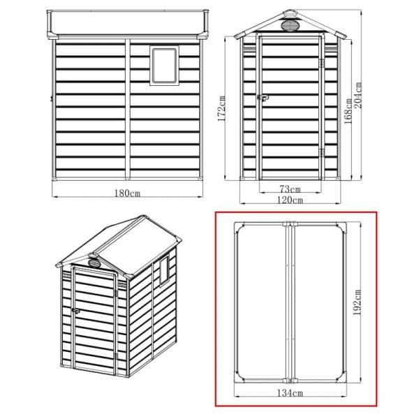 4x6 Plastic Shed - Jasmine - Image 5