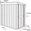Lean To Shed 4x6 - Anthracite Grey Metal Lotus - Image 6