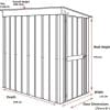 Lean To Shed 4x8 - Anthracite Grey Metal Lotus - Image 6