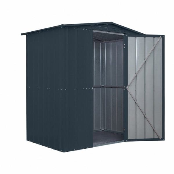 Metal Shed 6x4 - Anthracite Grey Single Hinged Lotus - Image 2