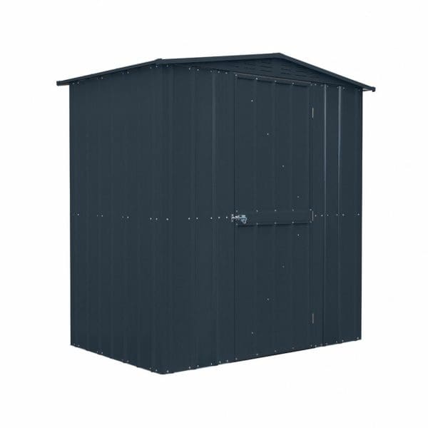 Metal Shed 6x4 - Anthracite Grey Single Hinged Lotus