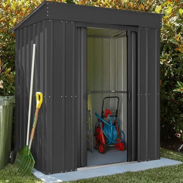 Metal Shed 6x4 - Anthracite Grey Pent Lotus