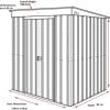 Metal Shed 5x3 - Anthracite Grey Pent Lotus - Image 4