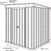 Metal Shed 8x4 - Anthracite Grey Pent Lotus - Image 4