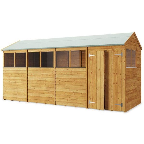 Overlap 16x6 Windowed Apex Shed