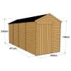 Overlap 16x6 Windowless Apex Shed - Image 3