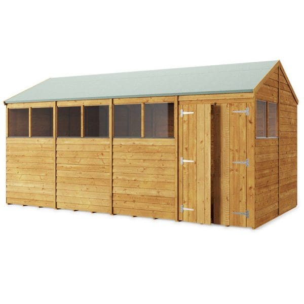 Overlap 16x8 Windowed Apex Shed