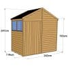 Overlap 4x8 Windowed Apex Shed - Image 4