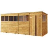 Overlap 16x6 Windowed Pent Shed