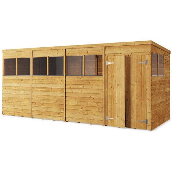 Overlap 16x6 Windowed Pent Shed