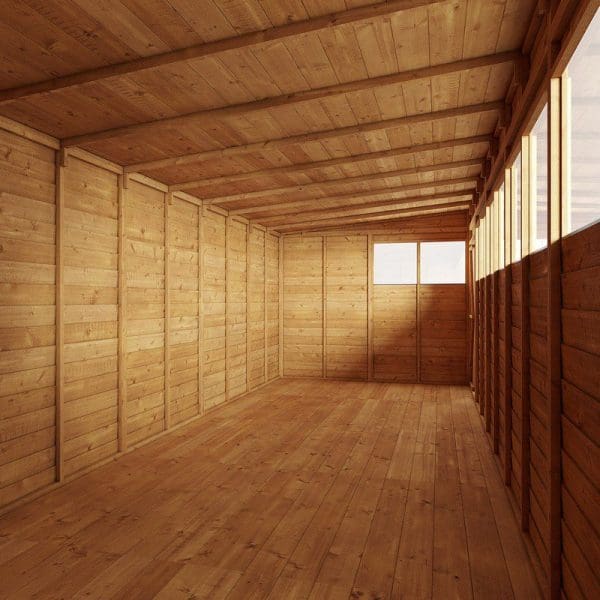 Overlap 16x8 Windowed Pent Shed - Image 3