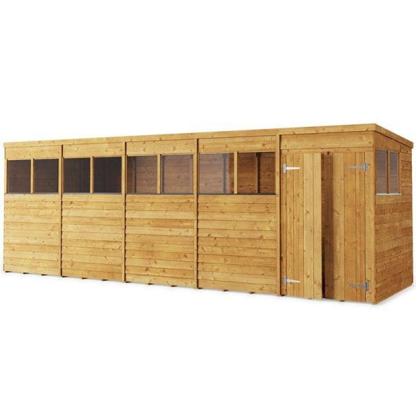 Overlap 20x6 Windowed Pent Shed