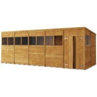 Overlap 20x8 Windowed Pent Shed