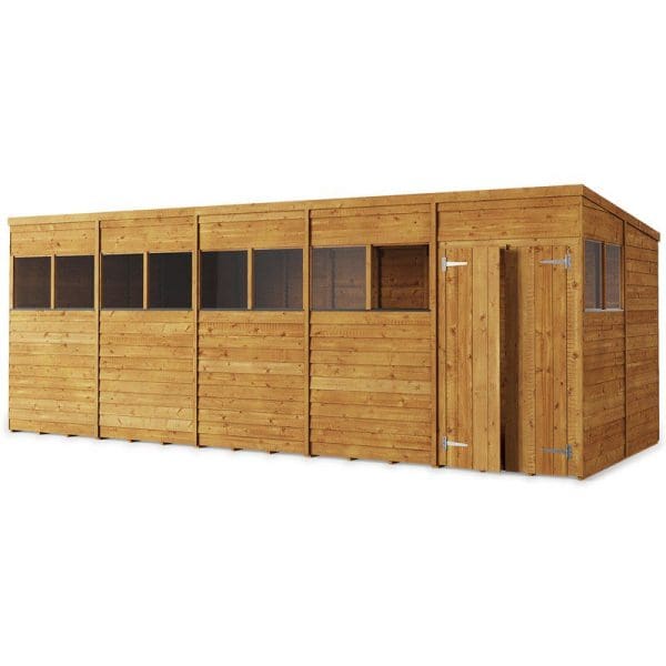 Overlap 20x8 Windowed Pent Shed