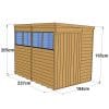 Overlap 8x6 Windowed Pent Shed - Image 4